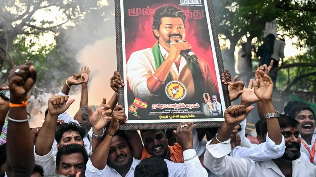 vijay tvk win celebrate